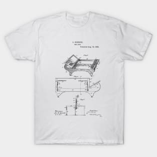 Sofa Bed Vintage Patent Hand Drawing T-Shirt